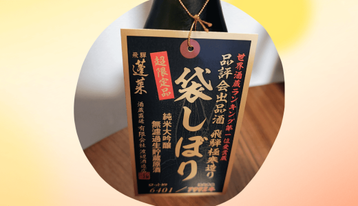 袋しぼり純米大吟醸 無濾過 生貯蔵原酒が手に入ったので飲んでみた【飛騨極寒造り】